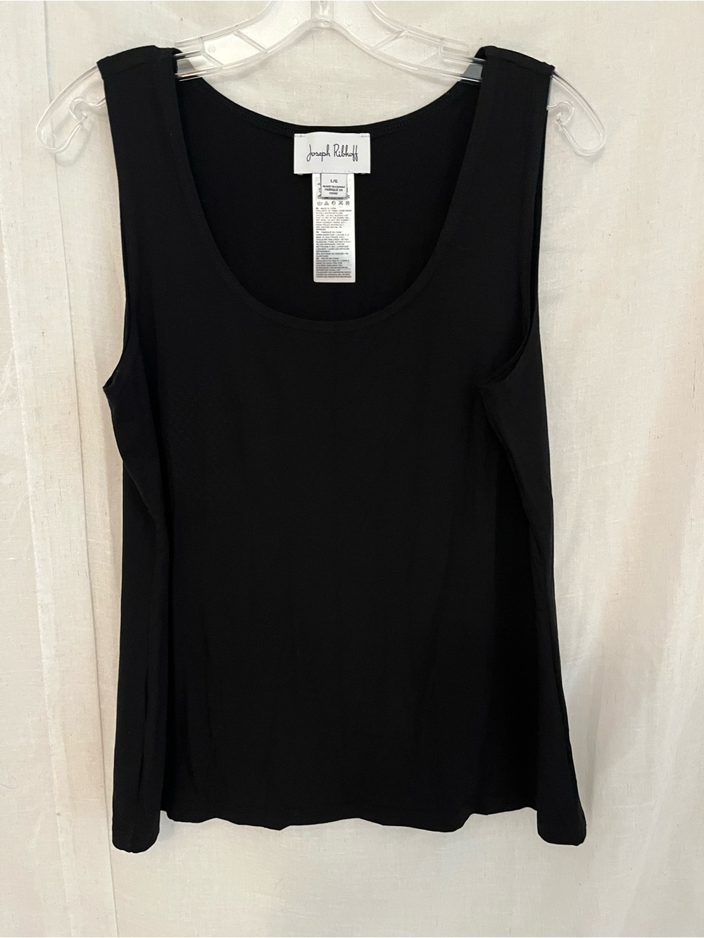 Joseph Ribkoff Black Scoop Neck Tank